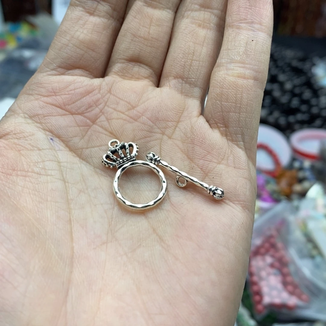 玛瑙/玉髓未镶嵌珠宝半成品30套皇冠OT扣合金C100