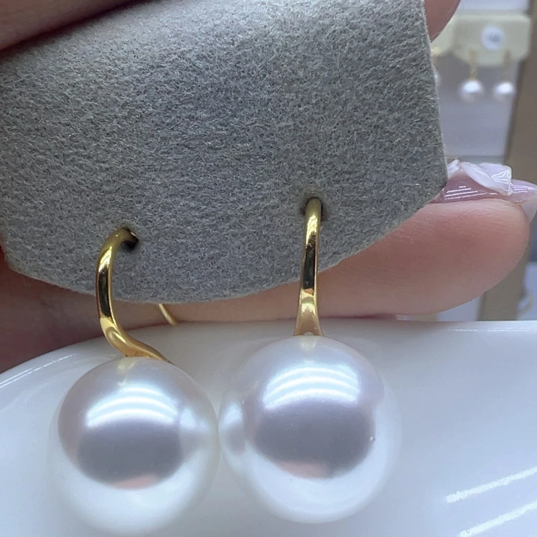 银S925镶嵌淡水珍珠耳饰