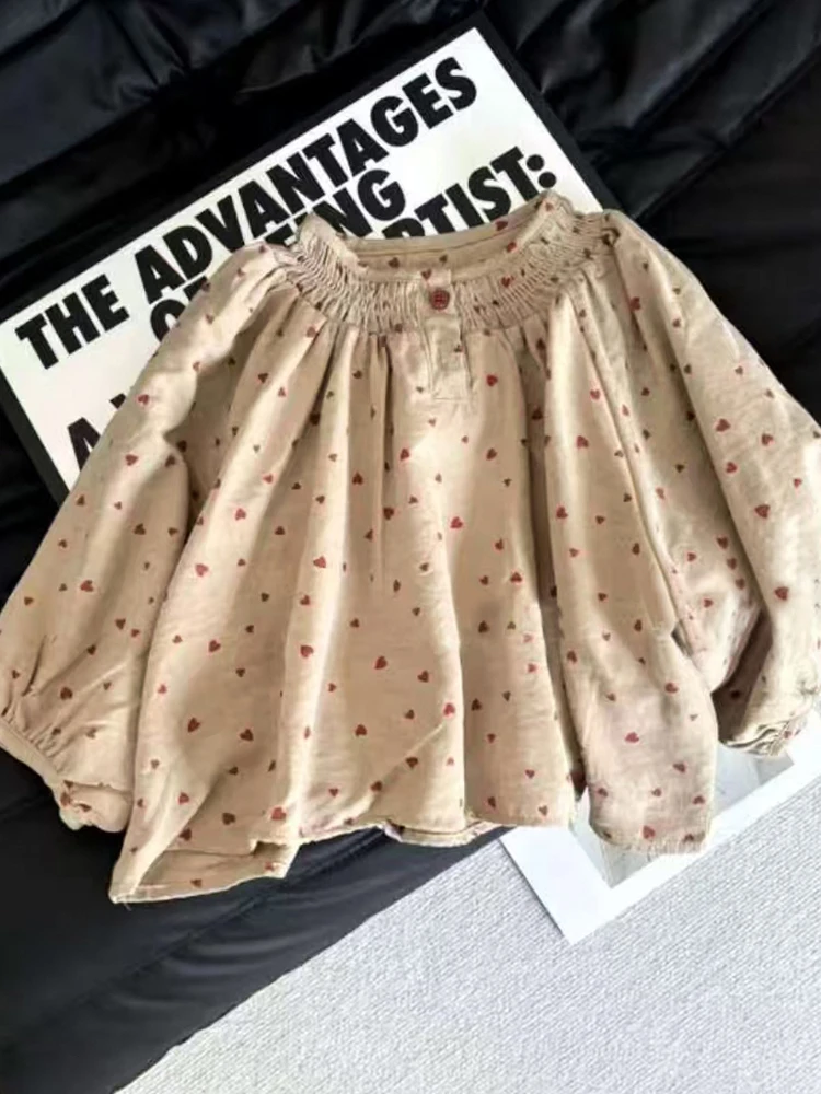 女童衬衫2025新款秋装儿童洋气宽松好看娃娃衫女孩春秋款好看上衣