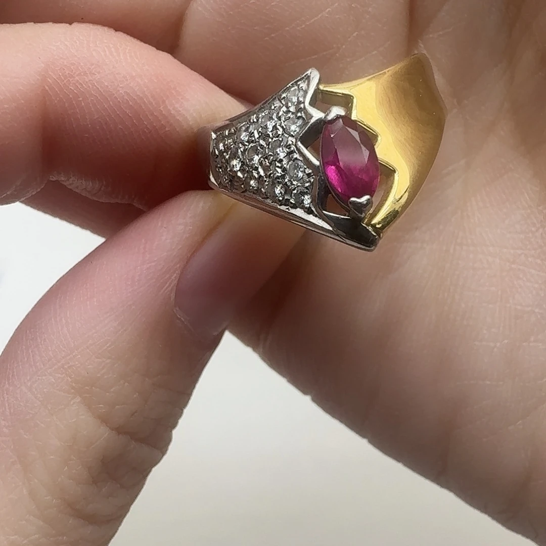 未镶嵌戒指红宝石