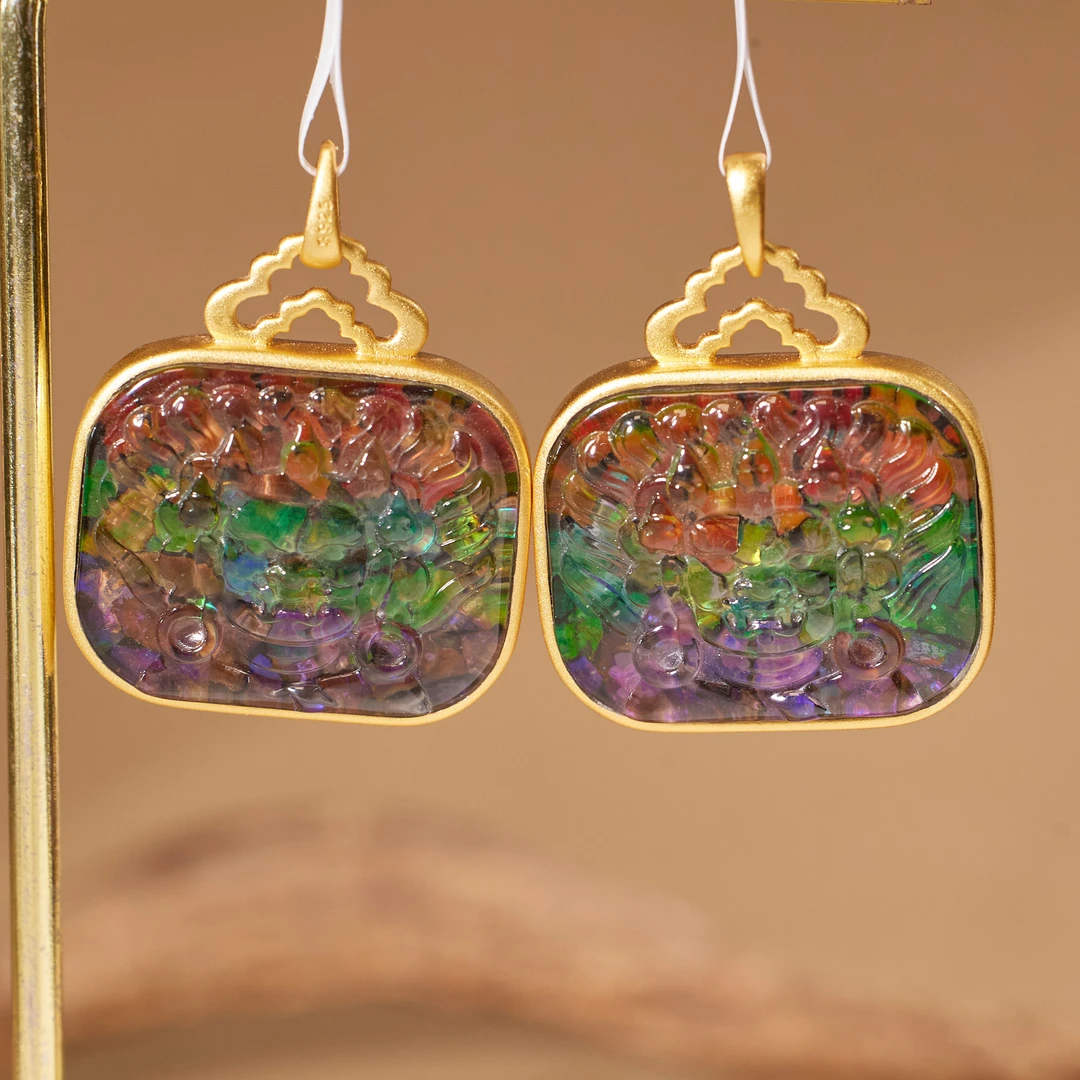 非遗好物分享【歪歪】斑彩石吉祥天母吊坠（李居明)(多样性发一H3429