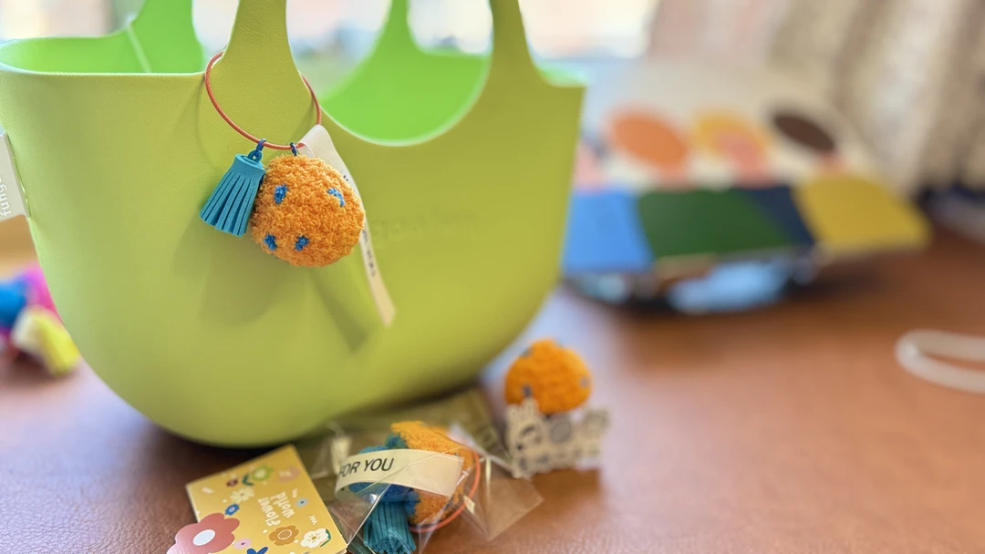 【现货】多巴胺毛线钩织挂件（夏日灵感菇——橘）