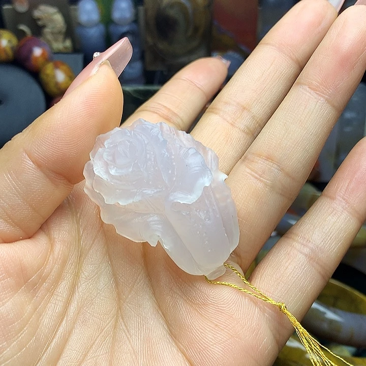 硅化玉未镶嵌吊坠(不含链)玉白菜