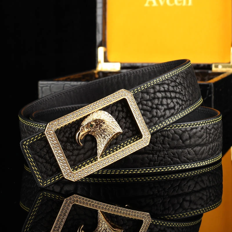 【私人定制进口牛皮裤带】男士皮带真皮平滑扣新款商务头层牛皮腰带