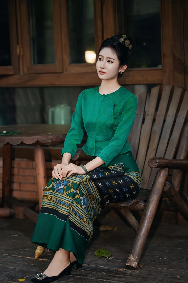 玉家人【曼景列】傣族服装长袖复古中式中国风民族风女装