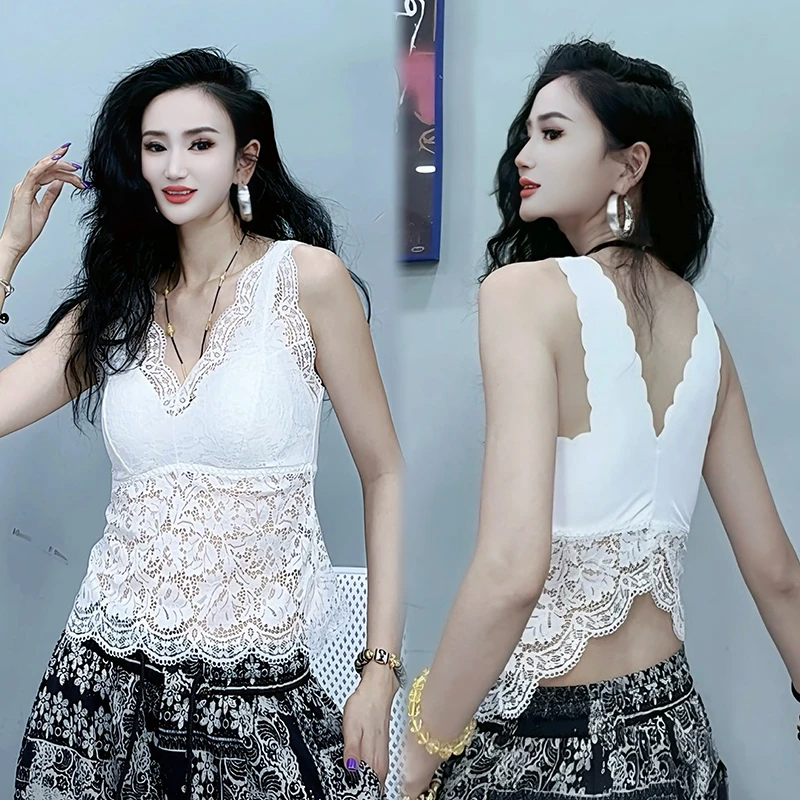 美背性感内衣女轻薄款舒适小胸聚拢抹胸式一体运动纯色背心-8899