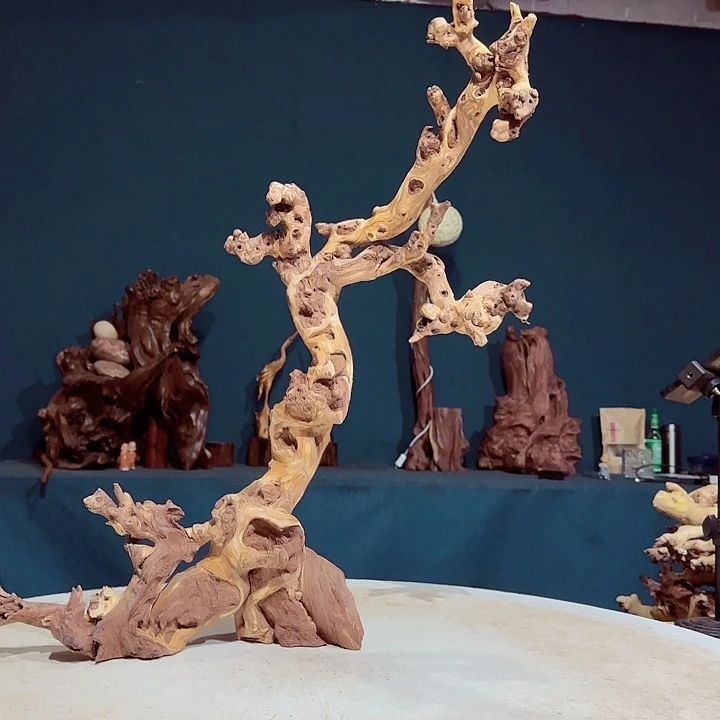 黑果木隐*阁655金丝红木羊半成品