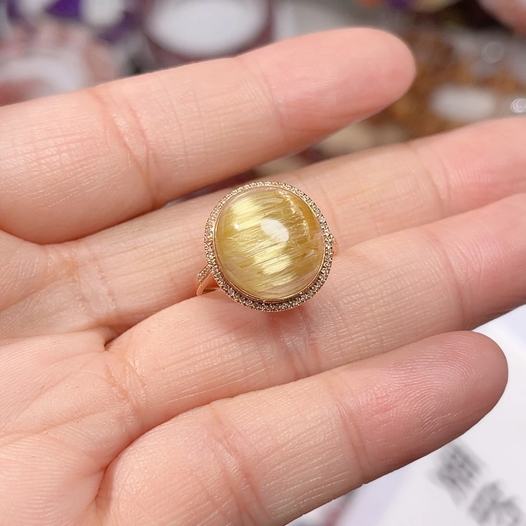 水晶颈饰18K金镶嵌订制