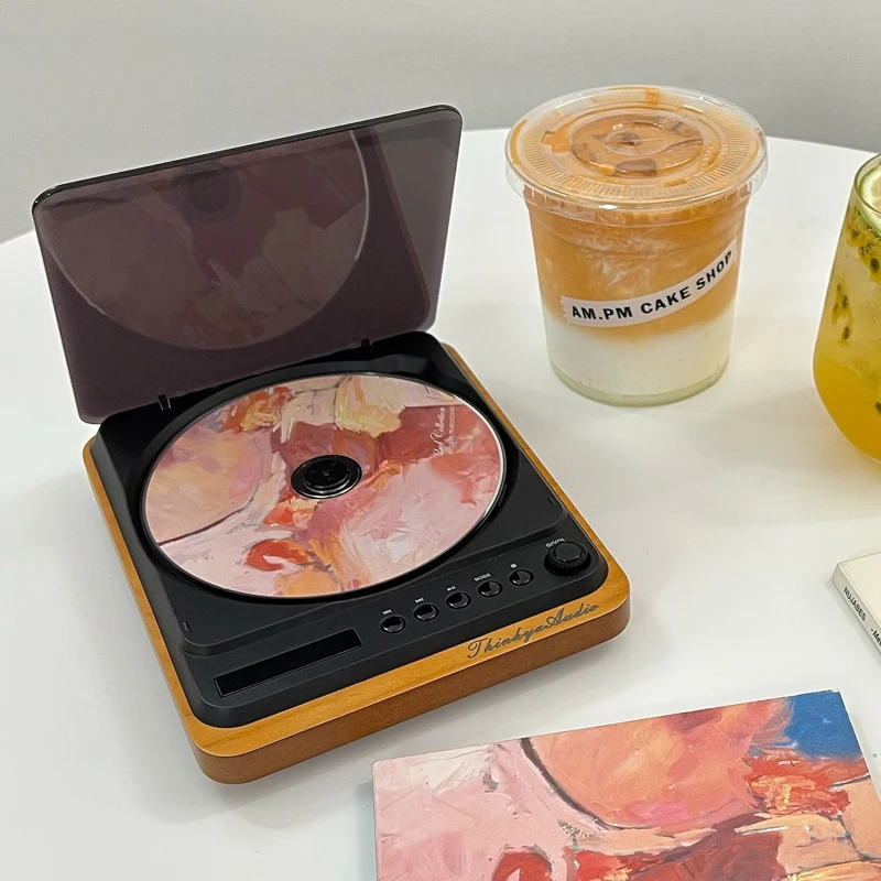 THINKYA发烧友CD播放机怀旧复古造型光纤输出不失真无损音效