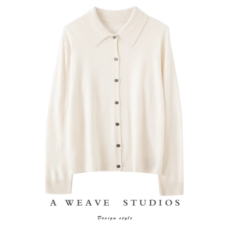 【超精纺/永恒四季衬衣】超细精纺山羊绒+桑蚕丝女士针织衬衣