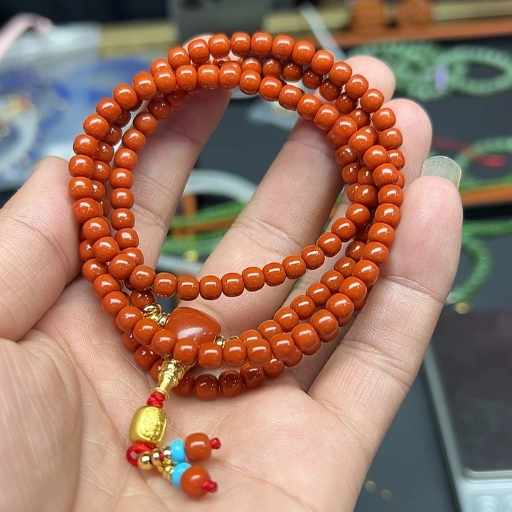 南红玛瑙合金手串