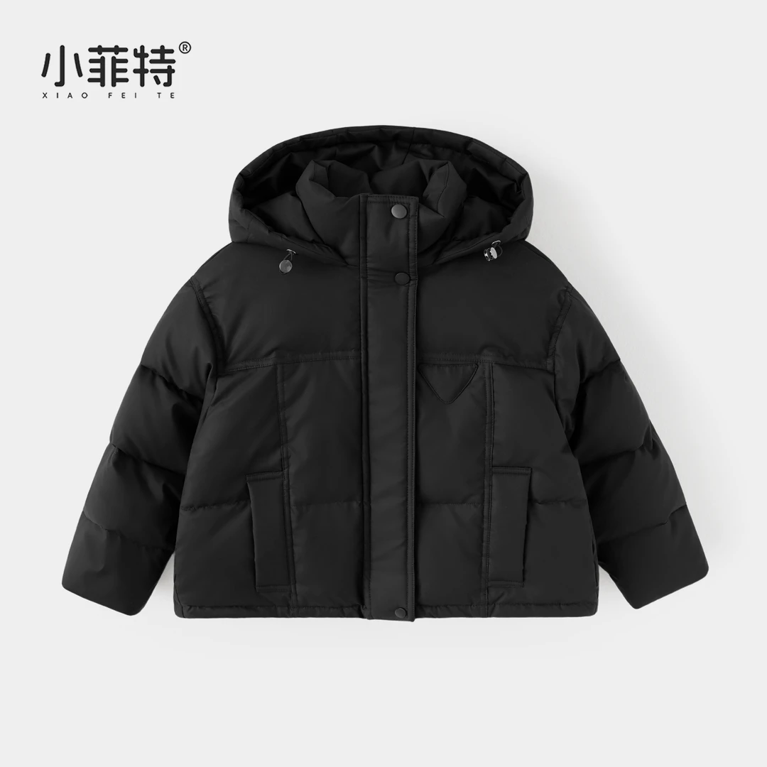 小菲特女童冬装加厚连帽外套中大童保暖棉服儿童面包服BGYD57619