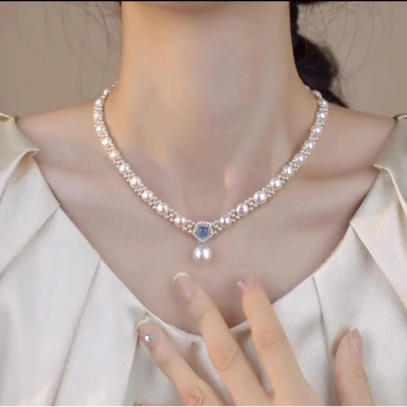 非金属仿珍珠项链 仿珍珠项链简约气质百搭小众轻奢百搭