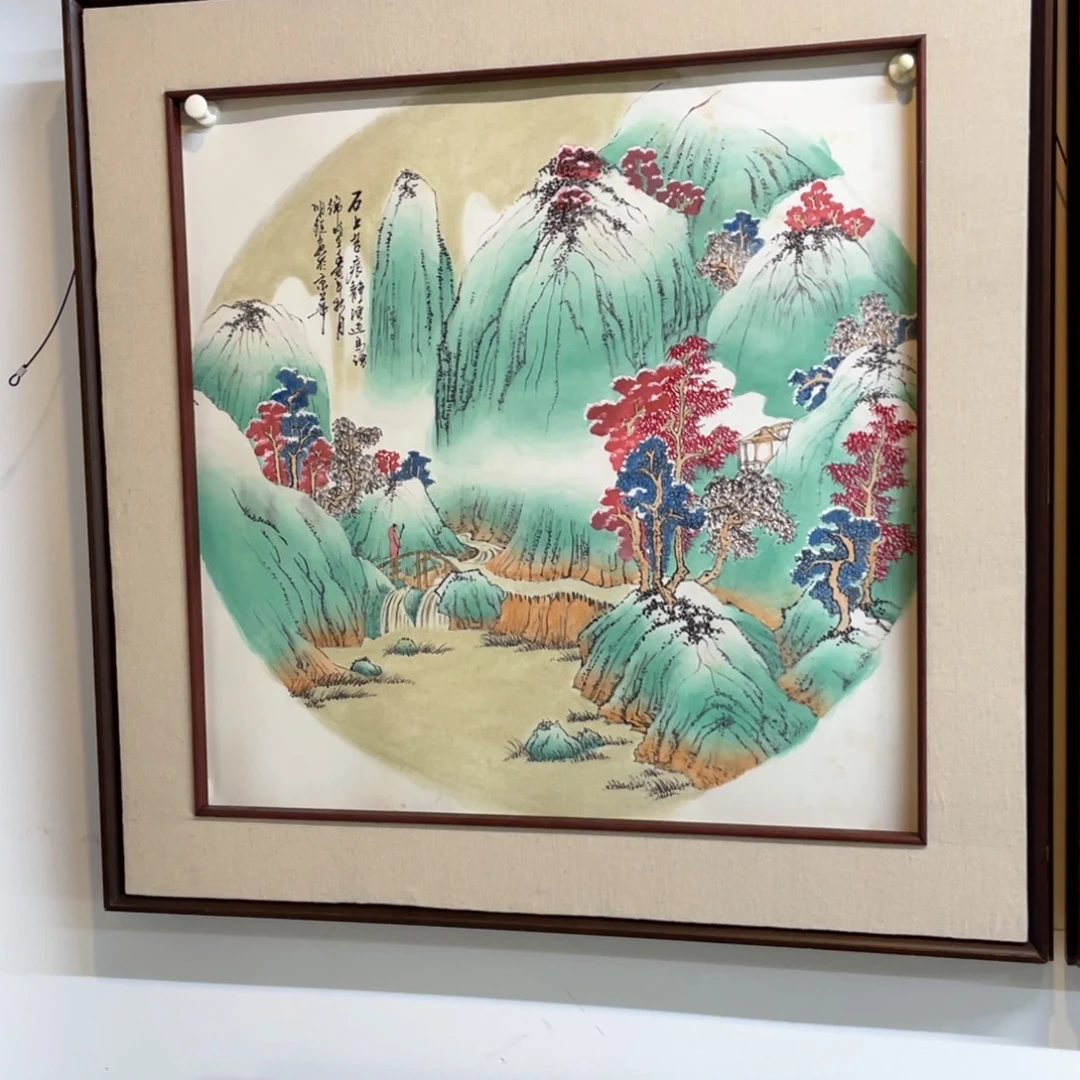 国画手绘国，精品斗方