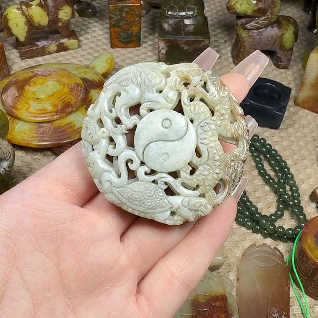 白玉菩提吊坠挂件