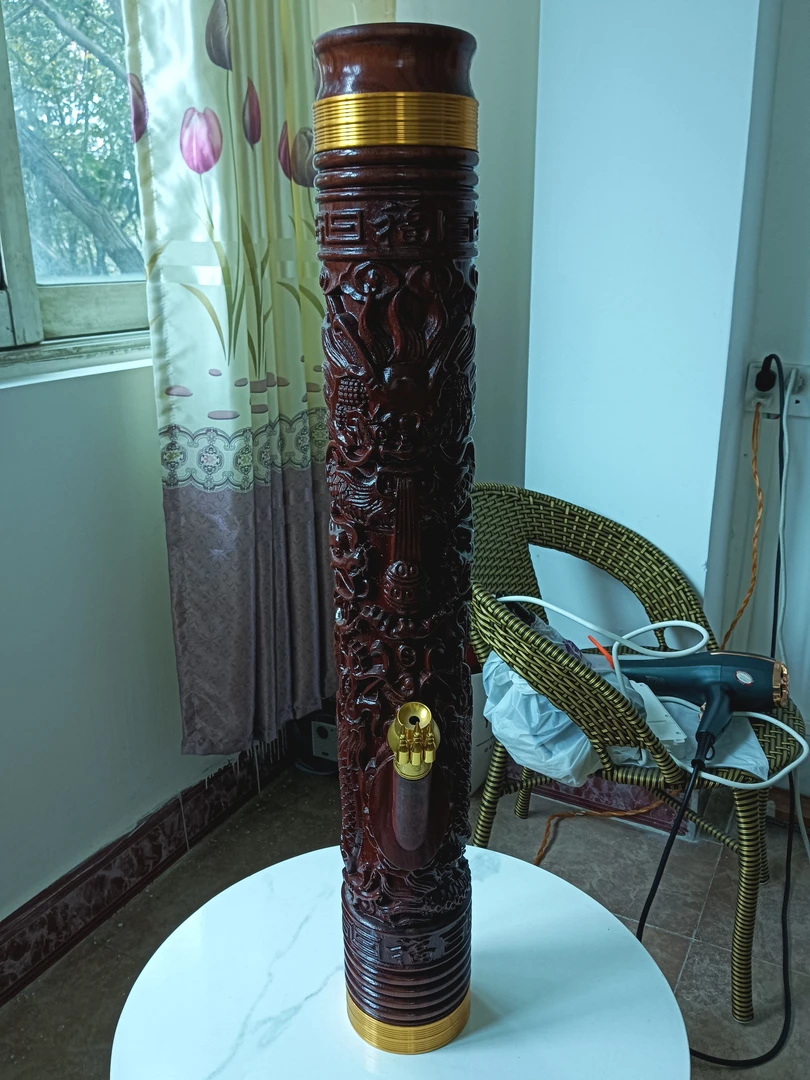 红花梨五龙大号高78，云南特色水烟筒