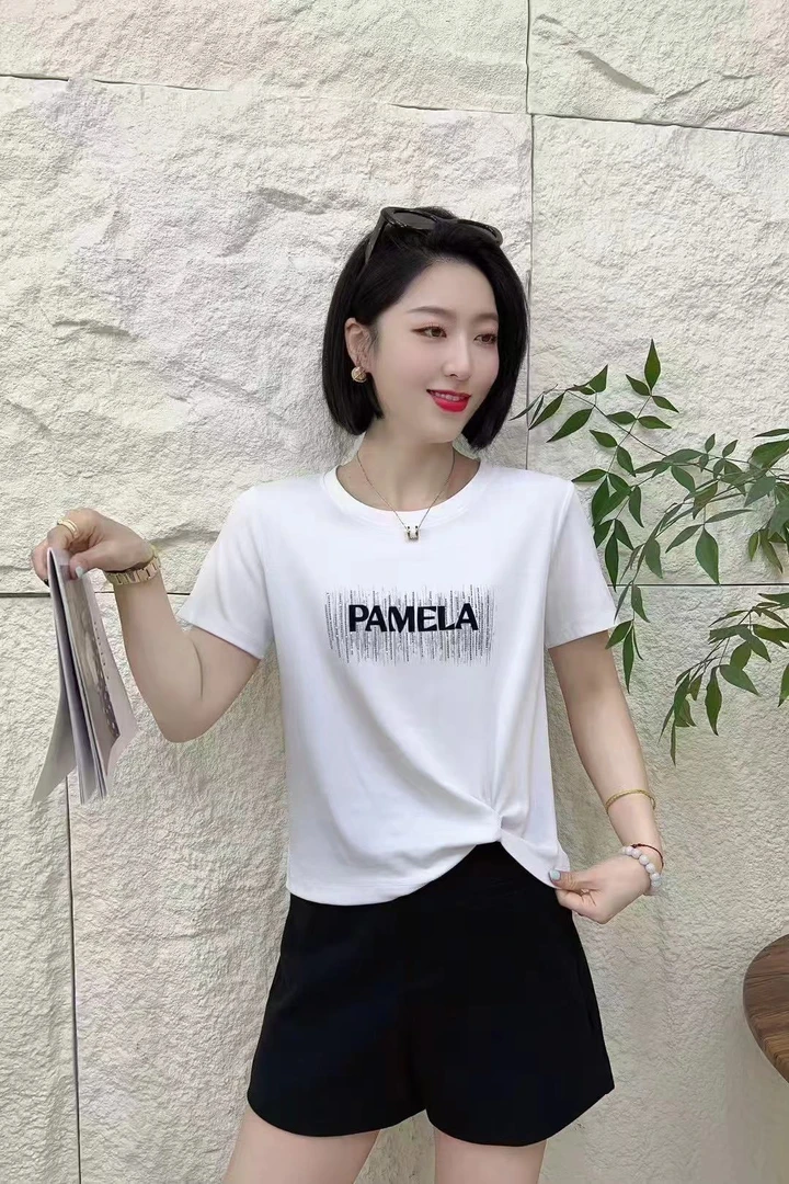 2025年新款女装时尚气质圆领短袖T恤女宽松显瘦百搭上衣