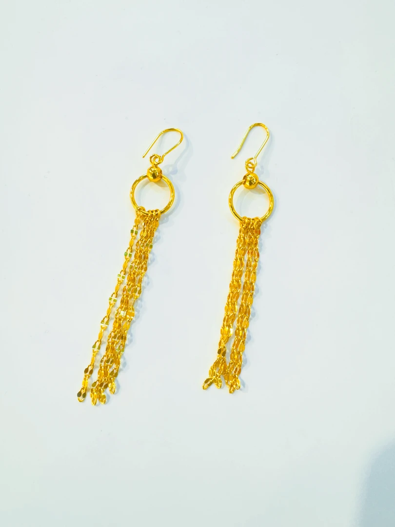 铜合金耳饰 铜合金耳环时尚百搭女款精美长款简约气质耳吊耳勾