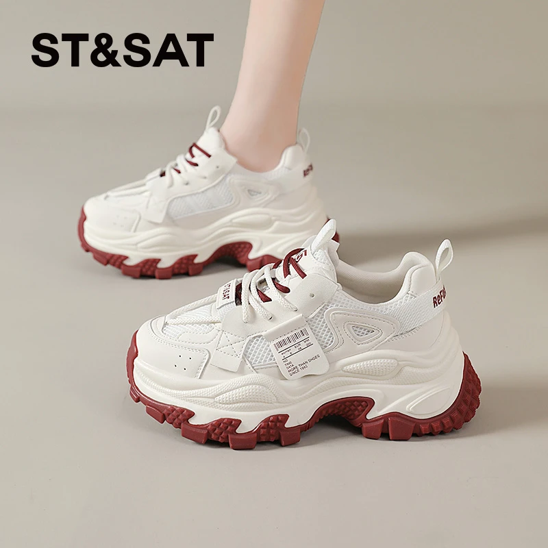 星期六小众老爹鞋女士2025春季新款厚底户外休闲鞋网红款时尚女鞋