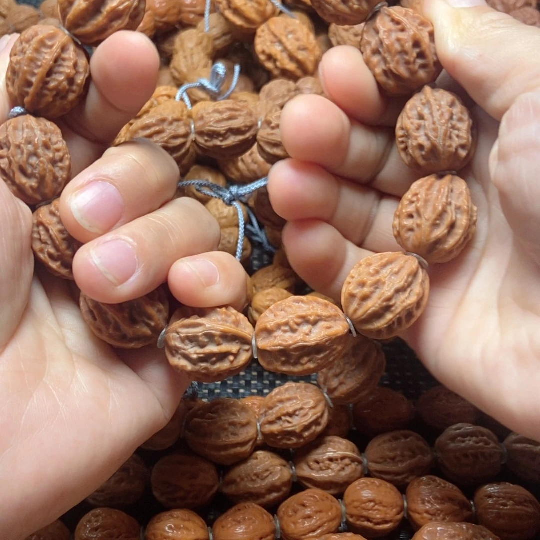 我***～桃核吊坠京八棱手串