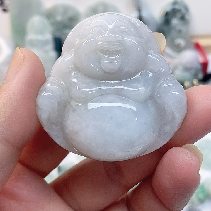 翡翠未镶嵌颈饰佛公