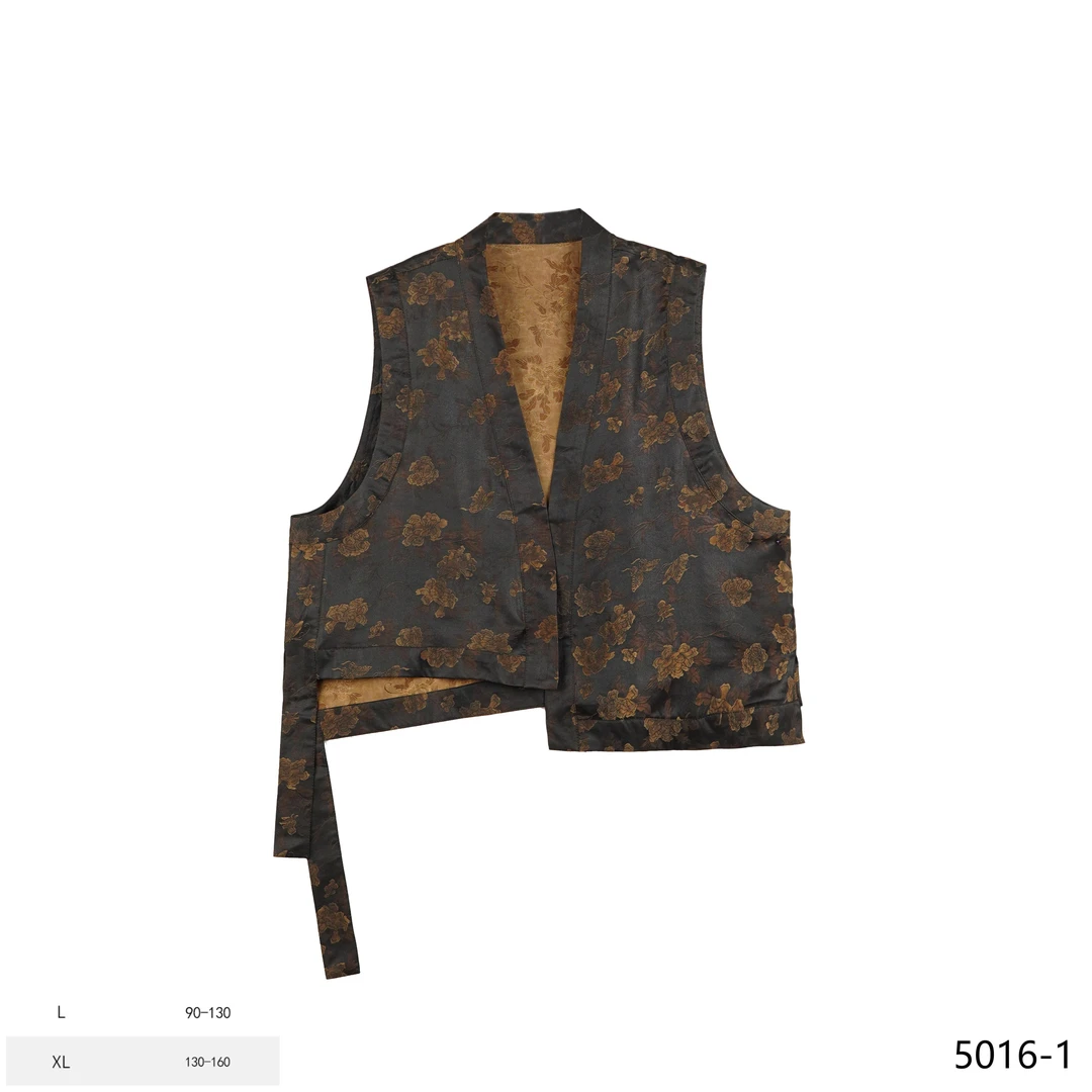 LN  2025春夏新款时尚国风飘带马夹5016-1