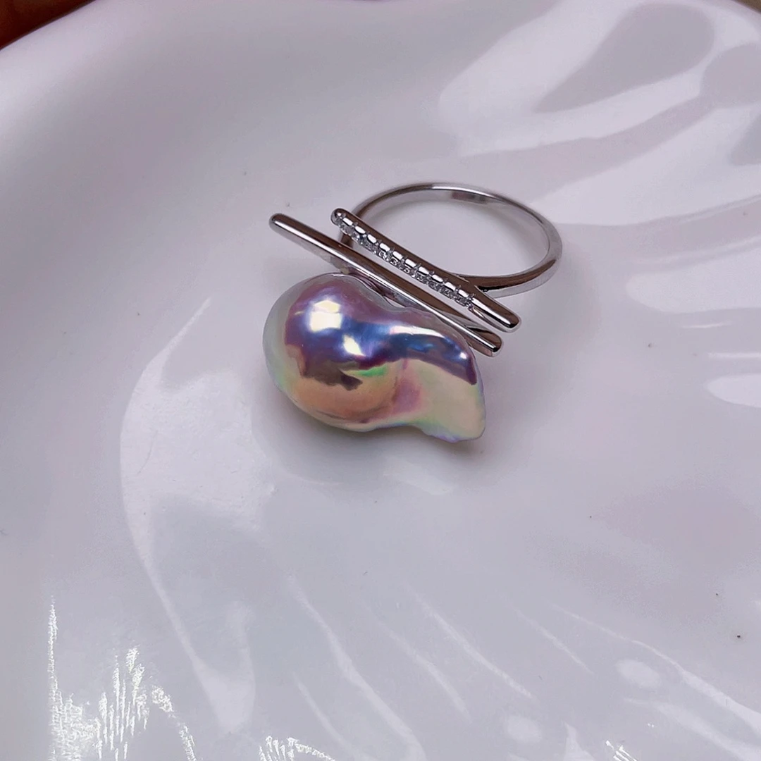 淡水珍珠戒指未镶嵌天*