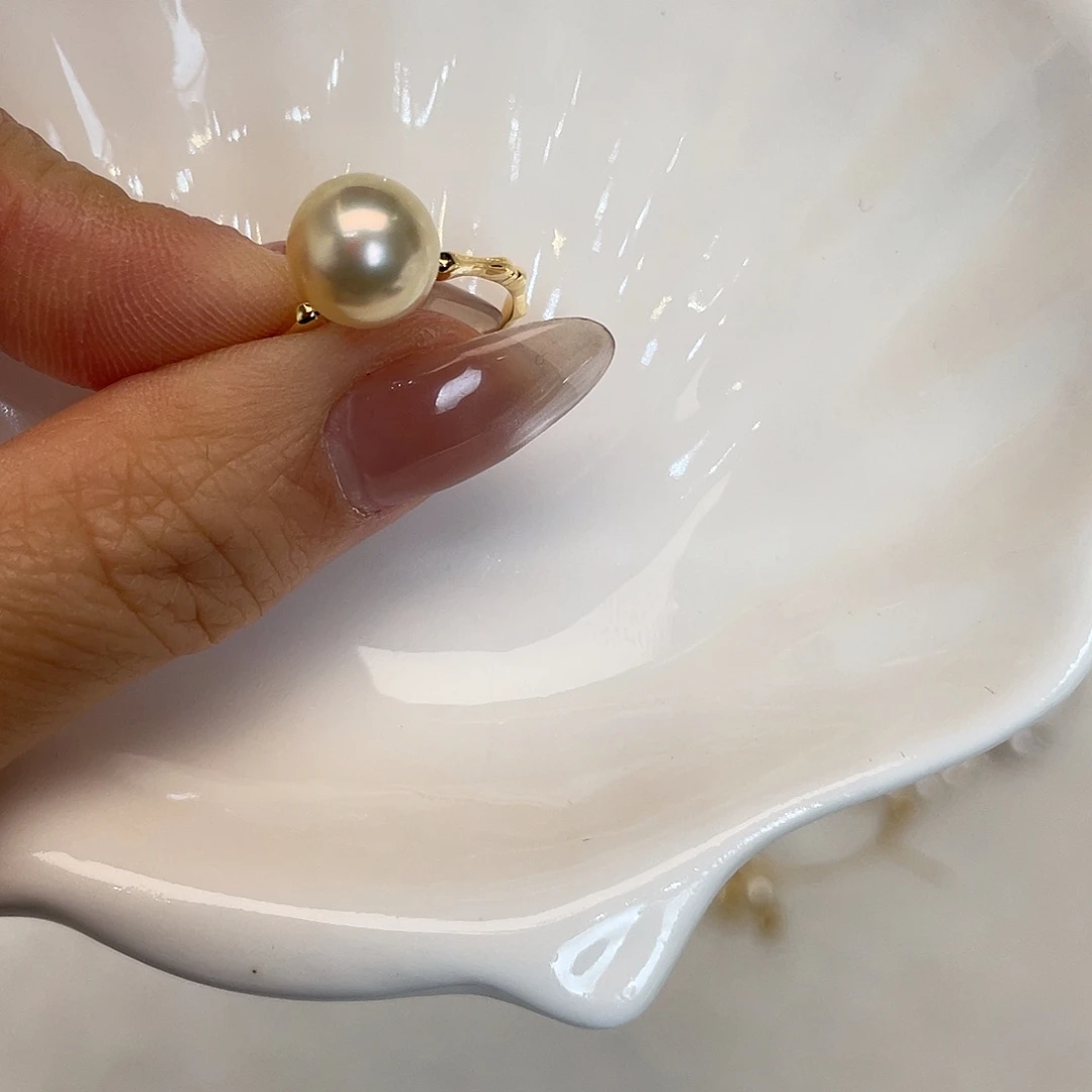 海水珍珠银S925镶嵌戒指