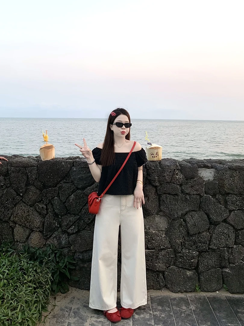 【NiGEL】小个子 · 凝脂杏 · 夏季新款梨形遮胯九分阔腿裤#NG95878