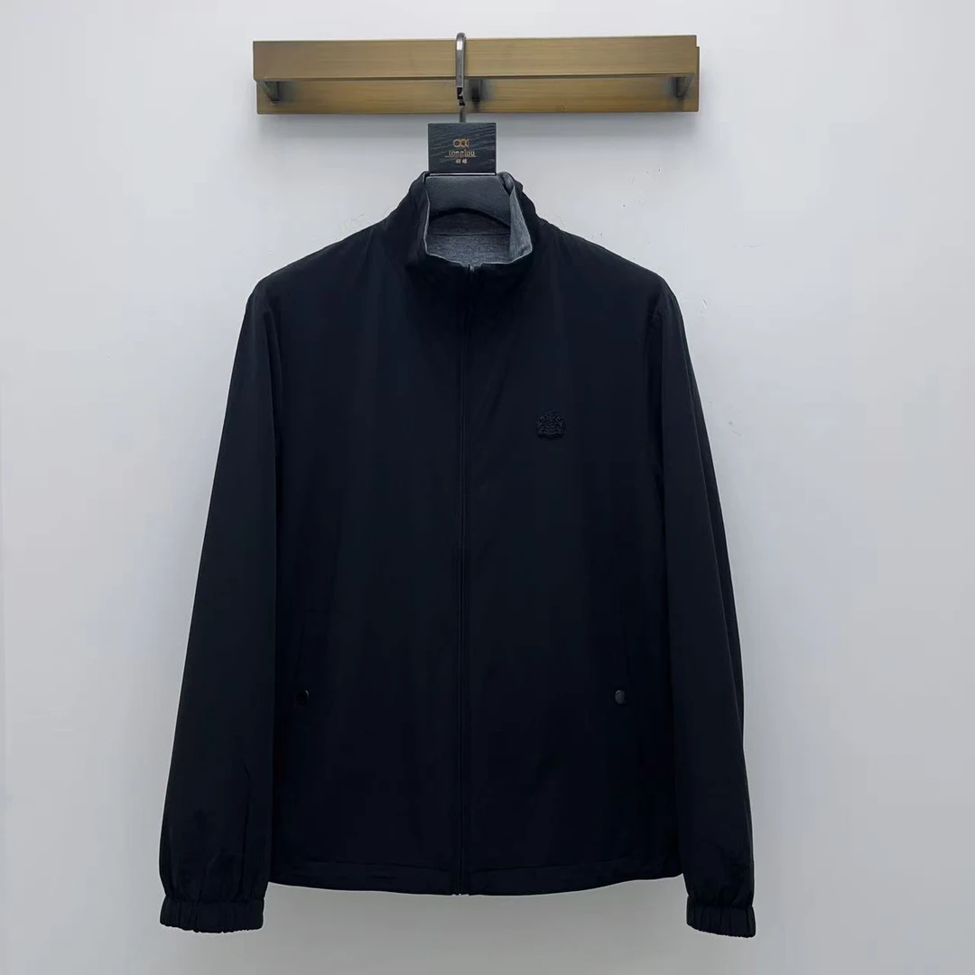 Aquascutum/雅格狮丹25秋冬男士双层双面休闲商务立领夹克外套