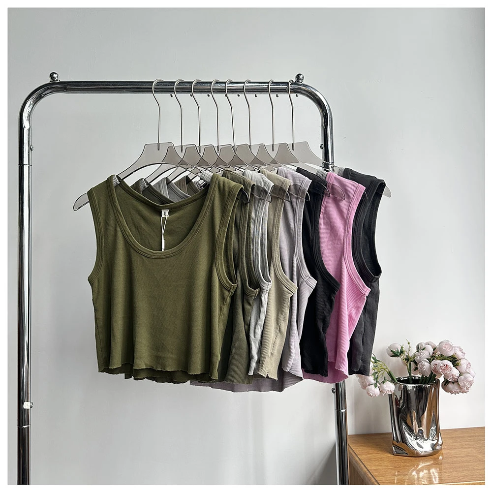 B159夏季新款女士休闲宽松圆领背心