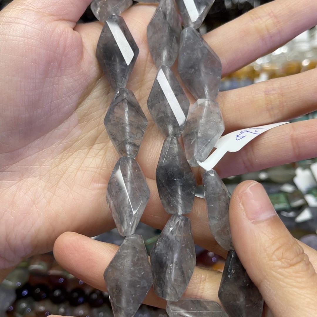 水晶颈饰未镶嵌天然云雾水晶卡14.5✖️25.5长条38厘米