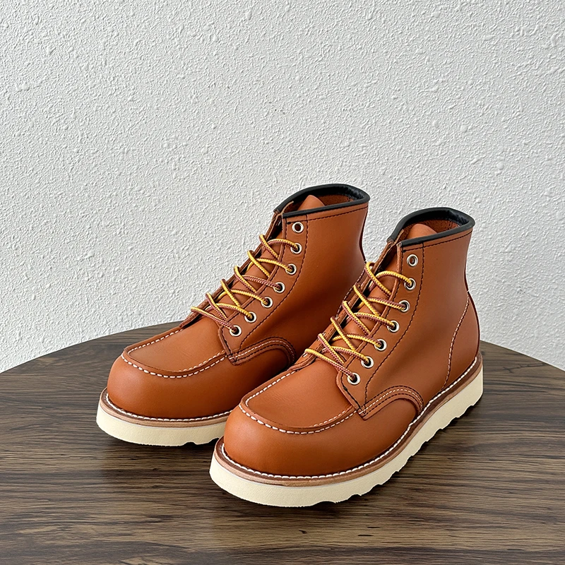 顶配版 875固特异工装靴进口全粒面牛皮美式复古马丁靴男工装靴子