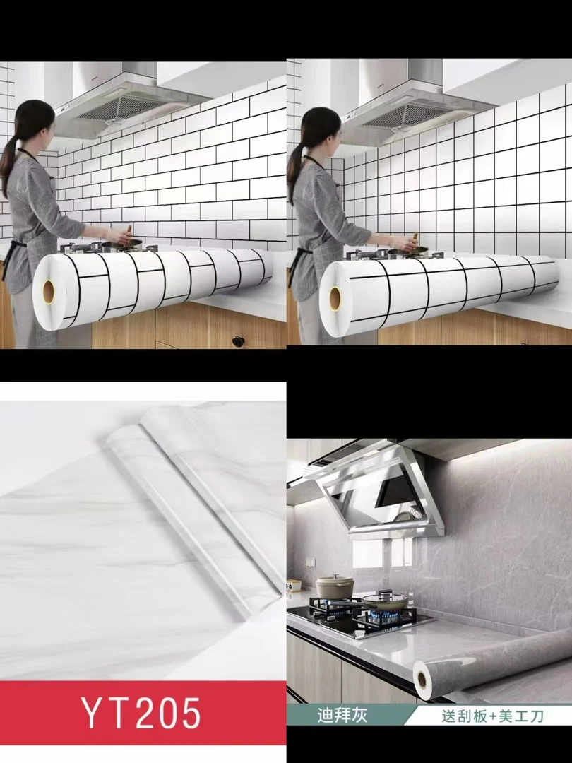 加厚耐高温自粘贴厨房防油贴纸橱柜灶台防潮墙壁防污