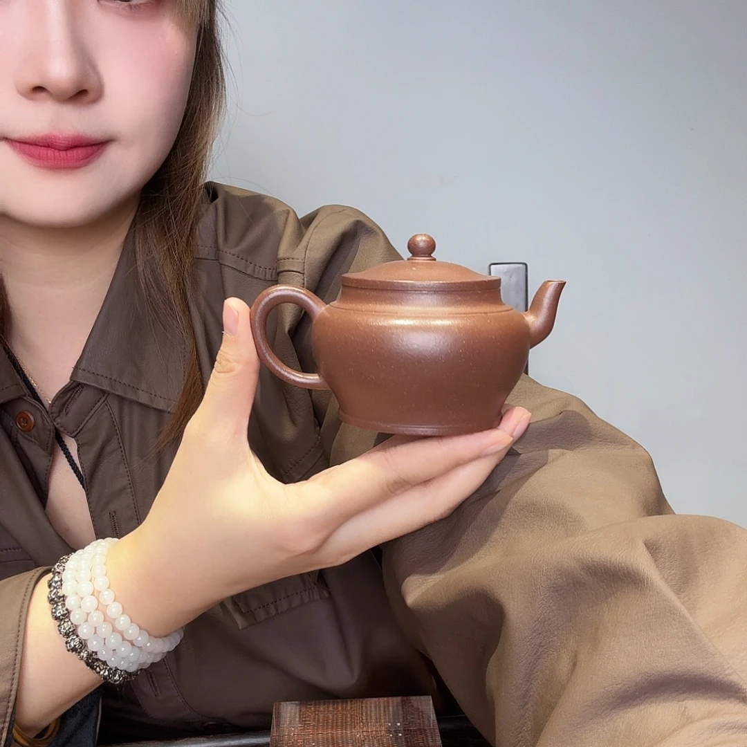 紫砂茶壶微瑕150cc紫泥