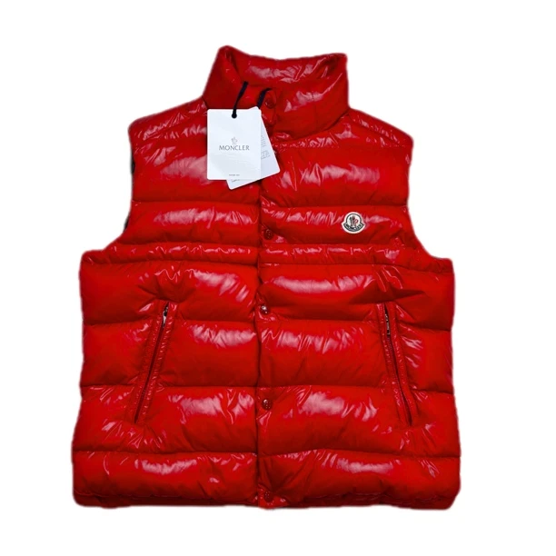 99新 蒙口 蒙口moncler Tibb红色厚款羽绒马甲4码