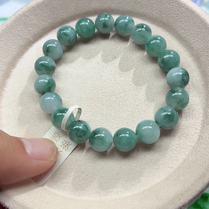 翡翠未镶嵌手链天然缅甸翡翠A货卡10