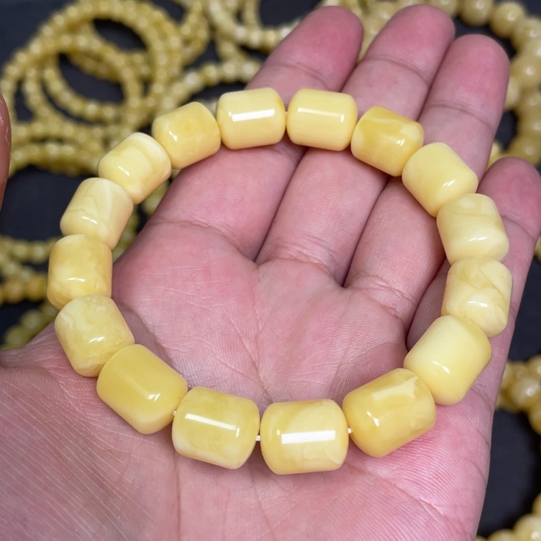 蜜蜡未镶嵌裸石竹节蜜蜡手串11+mm