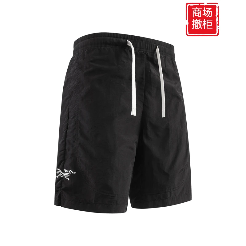 奥莱撤柜刺绣高档户外速干凉感冲锋裤男士直筒跑步宽松休闲运动裤