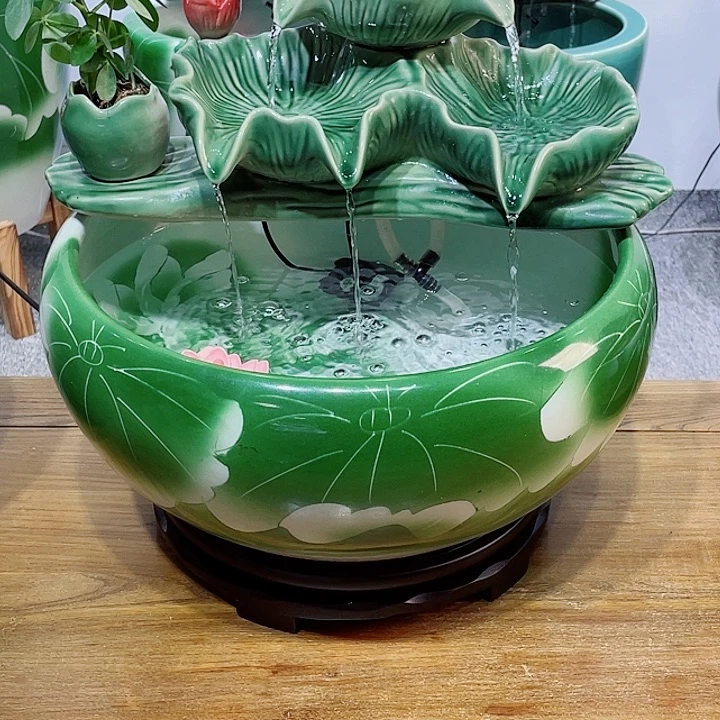 陶景德镇高温流水摆件1111