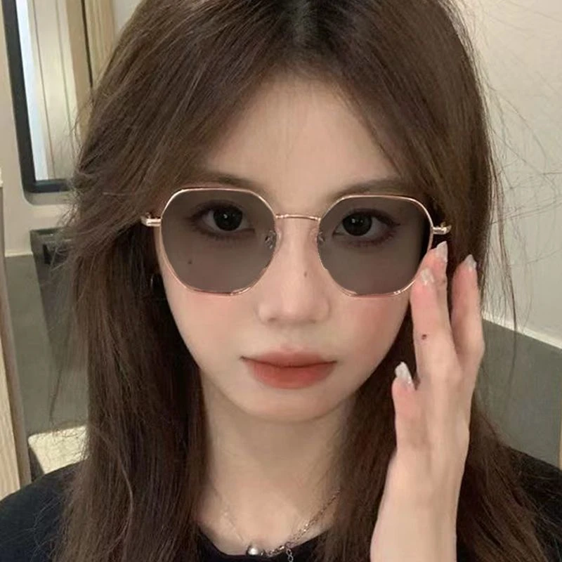 专业/配镜金丝细边框感光变色近视镜氛围感甜御女超轻多边形有度