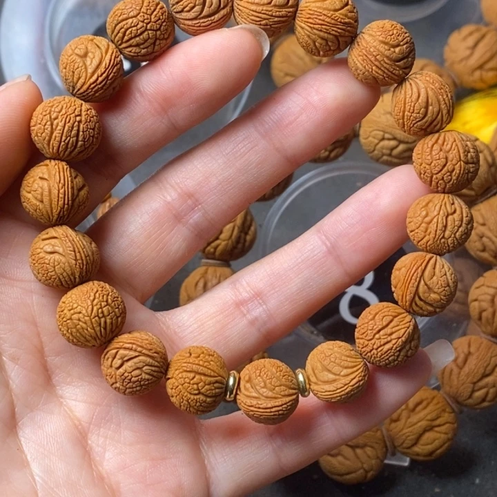 文玩核桃手串秦岭野生龙纹桃核13