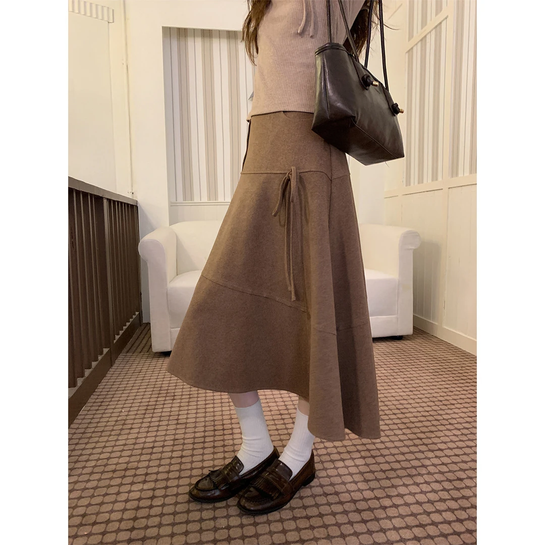 你好卡农 自然之旅！不规则下摆分割拼接半裙  KQ25Z8886D