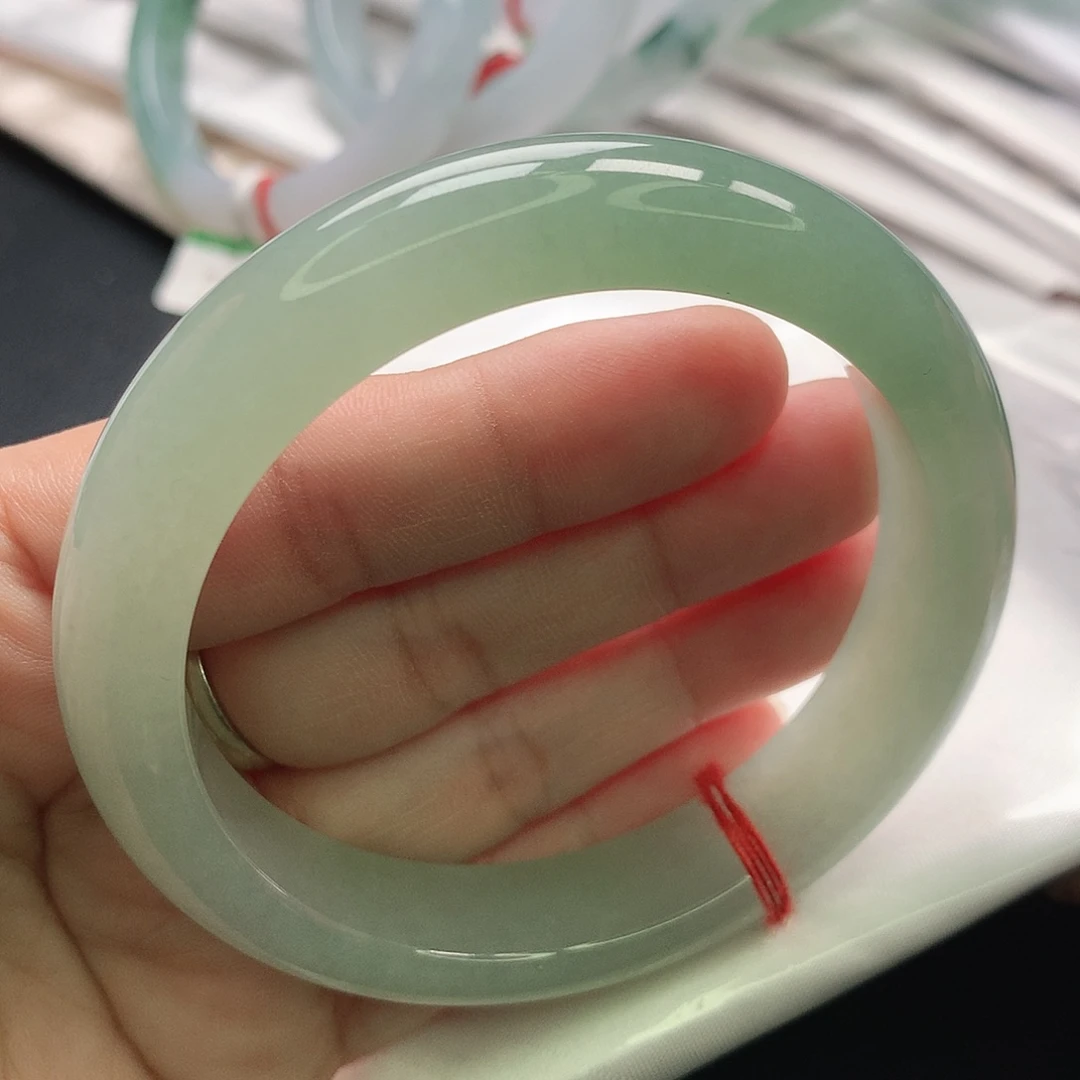 翡翠未镶嵌手镯缅甸57.58