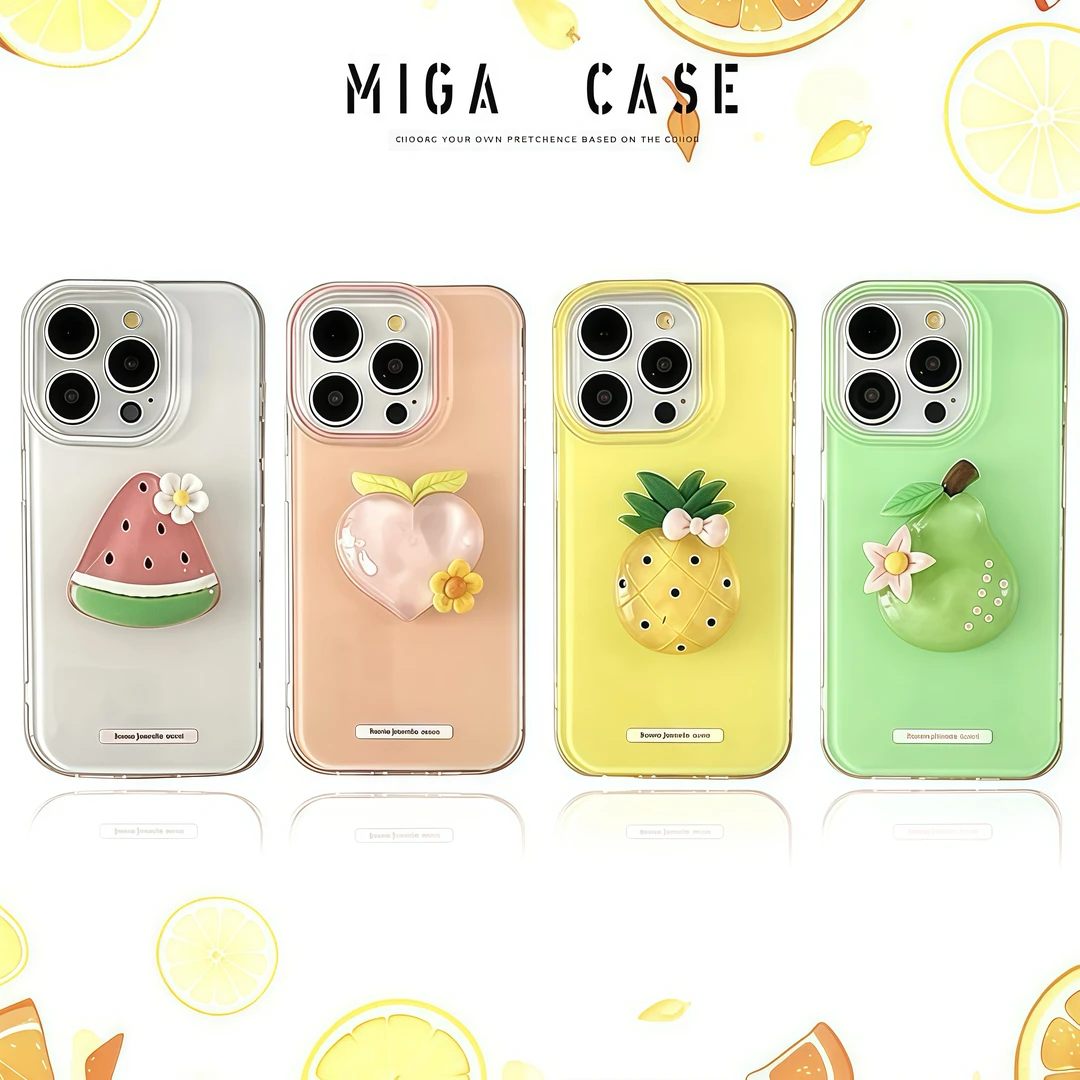 夏日立体水果适用iPhone16/15promax手机壳华为vivo小米14oppo套