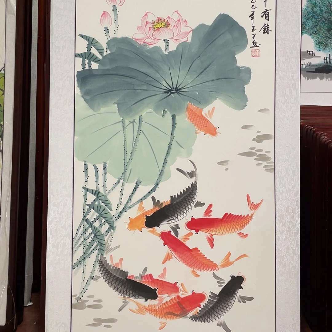 国画带框尺寸63*123厘米