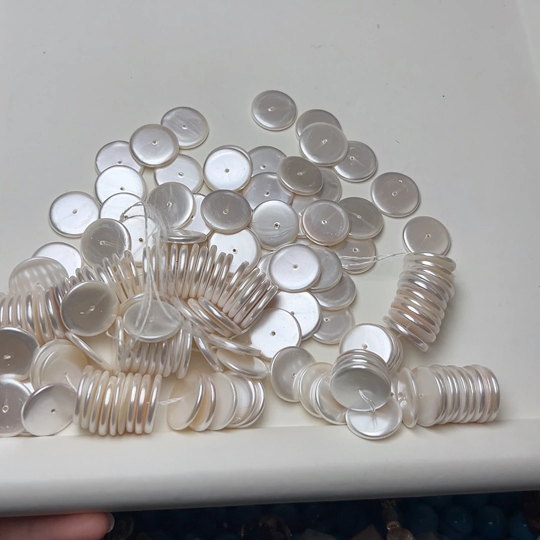 玛瑙/玉髓合金珠宝半成品V612。17mm贝珠隔片一条