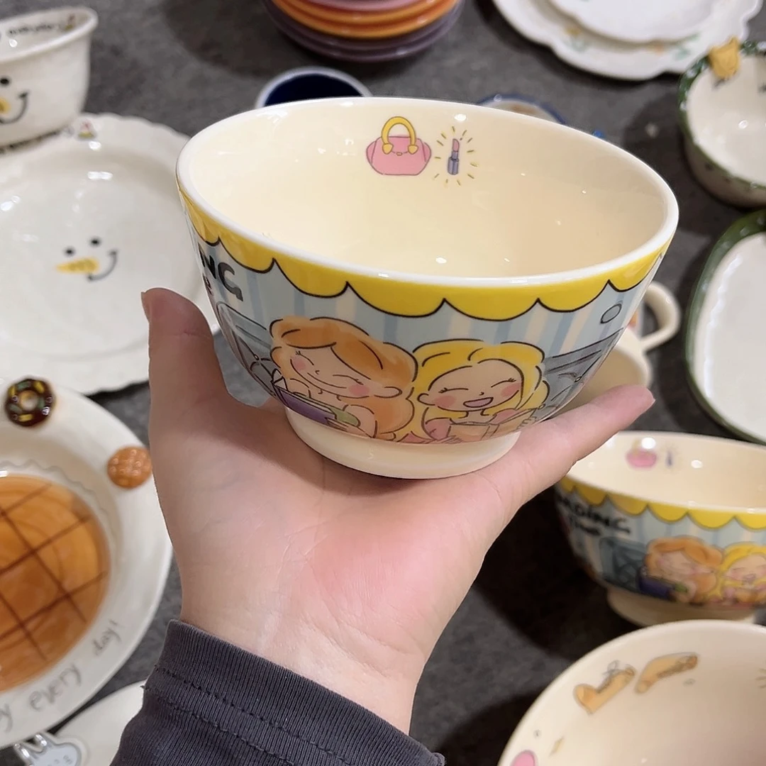 复古姐妹5寸陶瓷餐具