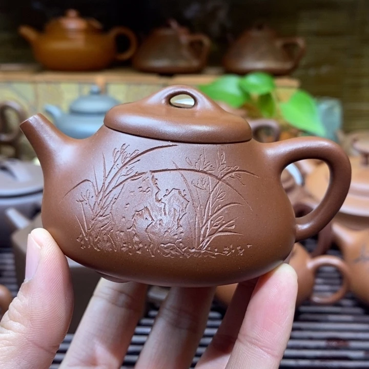 用***2紫砂茶壶半手工汉棠石瓢