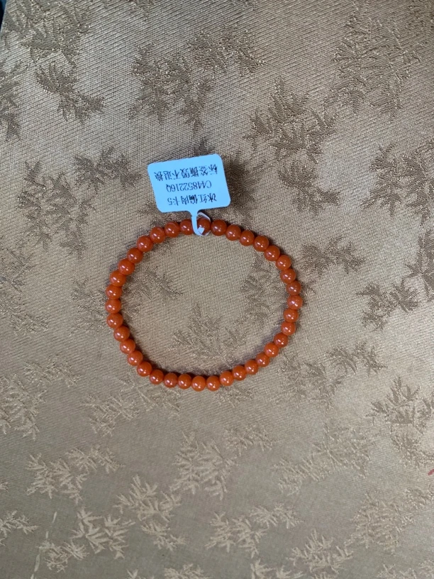 原矿南红冰红偏肉卡5手串